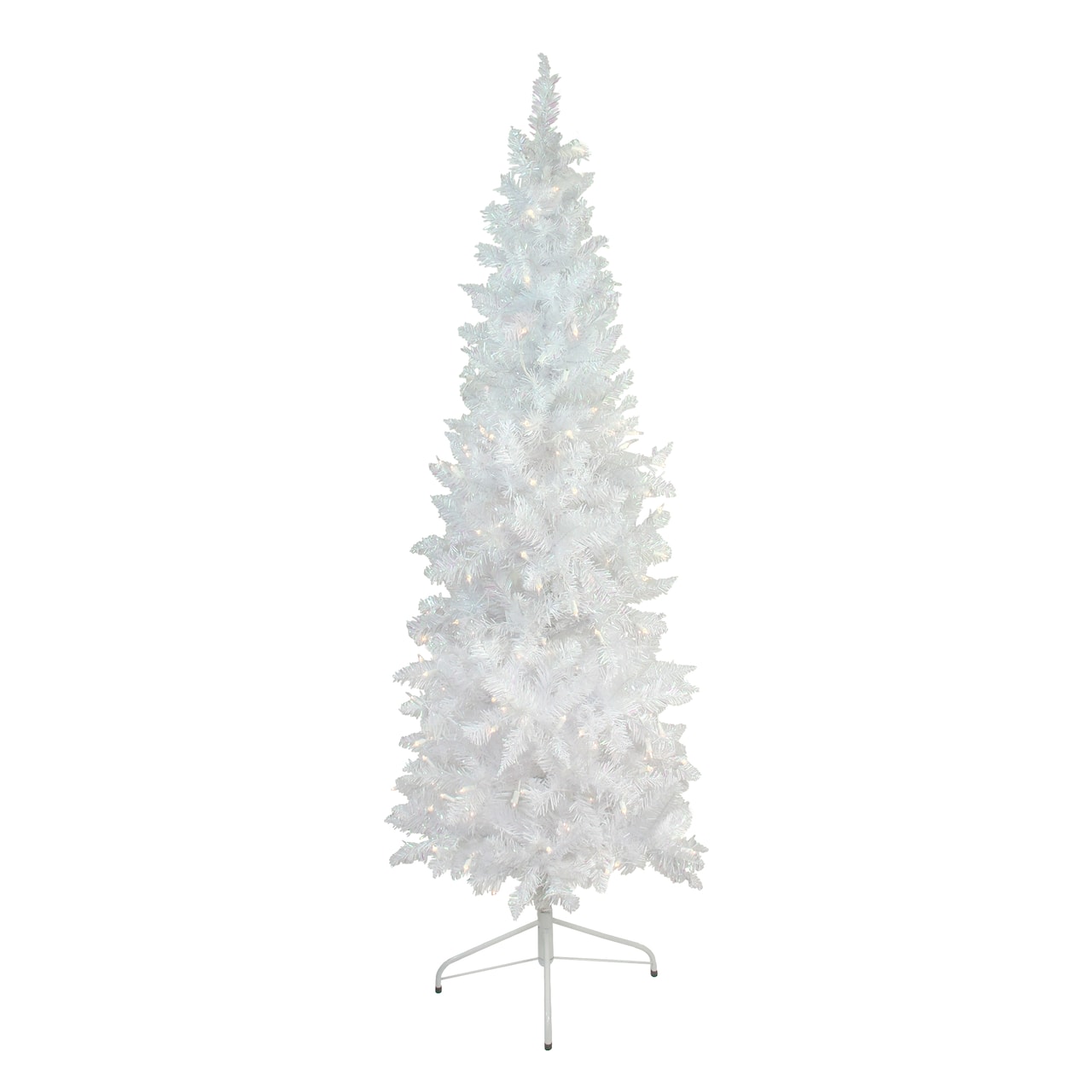 6ft. Pre-Lit Glimmer Iridescent Spruce Artificial Christmas Tree, Clear Lights